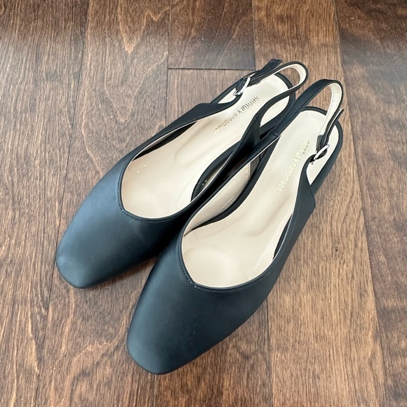 Black Slingback Flats - Picture 3 of 3